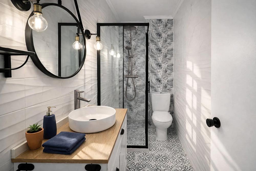 Baño completo del apartamento La Mata Beach