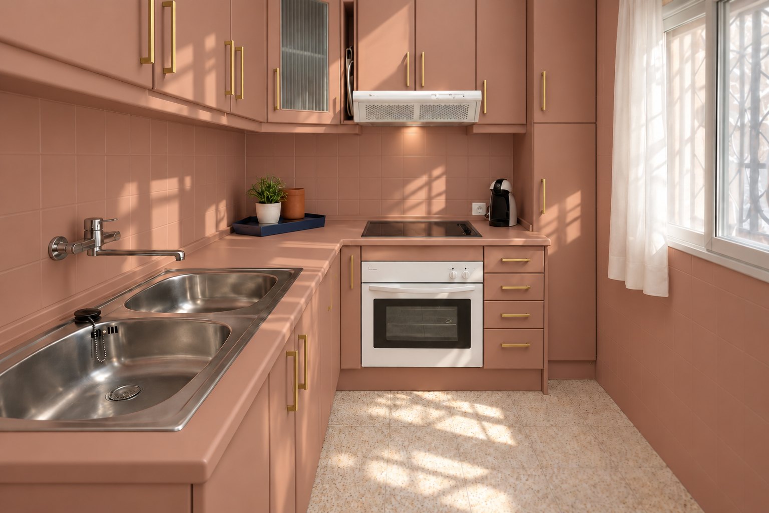 Cocina equipada del apartamento La Mata Beach