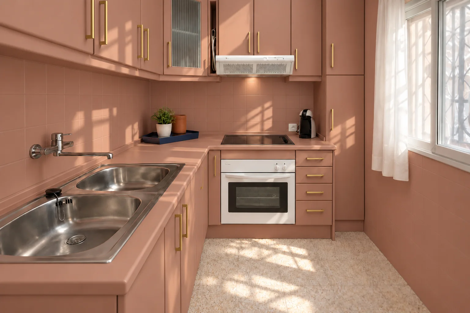 Cocina equipada del apartamento La Mata Beach